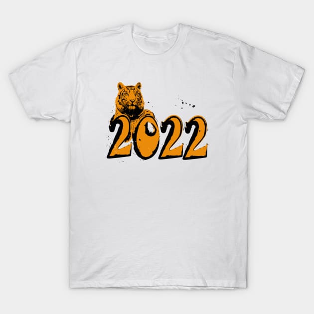 Happy new year 2022 year of tiger T-Shirt by SwetlanaArt